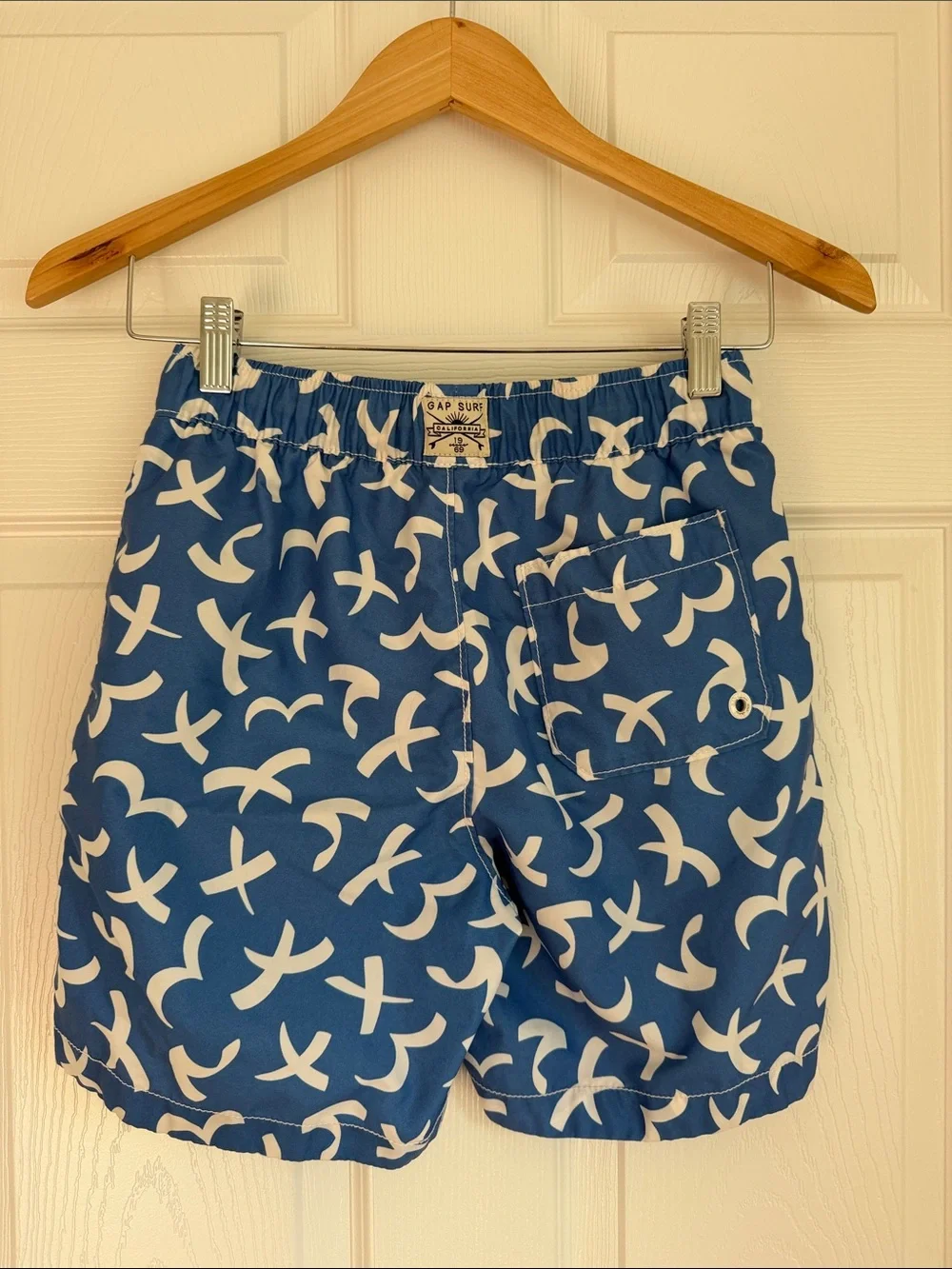 GAP Surf Boys Blue Print Swim Trunks Mesh Lined